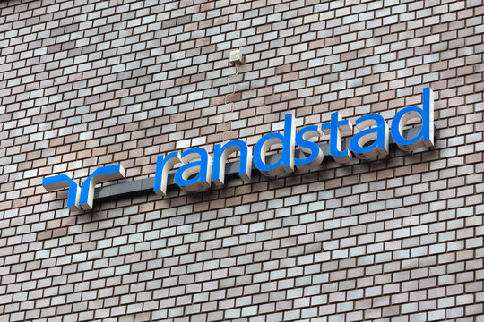 duisburg, North Rhine-Westphalia/germany - 22 11 18: randstad sign in duisburg germany