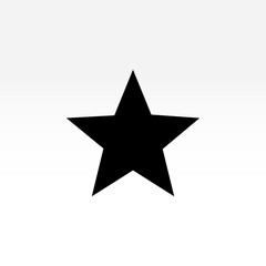 Star icon on white. Vector