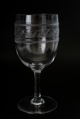 drinking glass in studio
