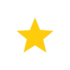 Yellow star icon on white. Vector illustration