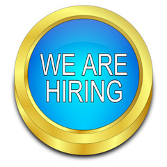 We are hiring Button - 3D illustration