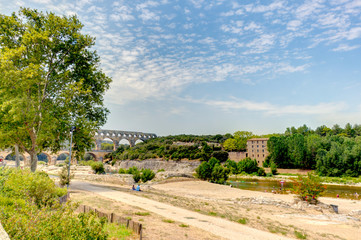 Fototapeta na wymiar Pont du Gard, France