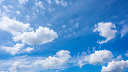 Naklejka na ściany i meble Blauer Himmel mit Wolken als Hintergrund