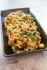 Stir Fried Beef Noodles with Broccoli