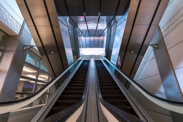 Obraz premium Automatic ladder in the building