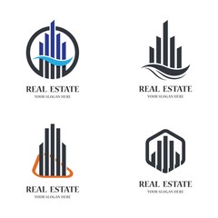 Real estate logo icon illustration