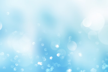 Blue bokeh background in pastel tone