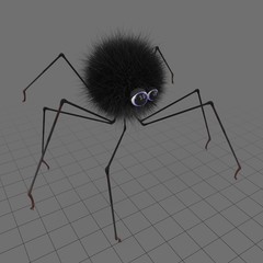 Stylized black spider