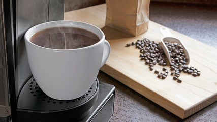 Fresh brewed coffee macro