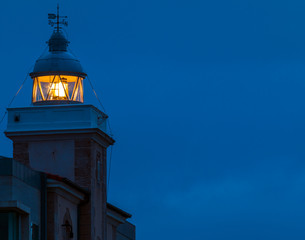 Fototapeta na wymiar Lighthouse of San VIcente de la Barquera, Cantabria. Spain