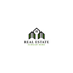 Fototapeta premium Real estate logo design. building and business logo. vector
