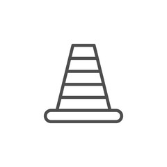 Traffic cone line outline icon