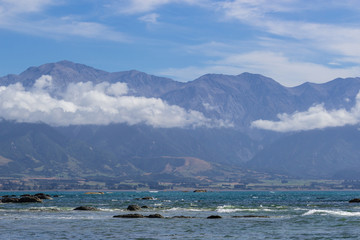 amazing seascape view near Kaikoura, New Zealand