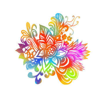 Colorful floral abstraction. Vector illustration © Мария Неноглядова