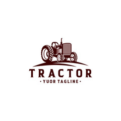 Tractor Farm Logo Template Stock Vector