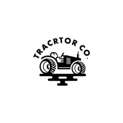 Tractor Farm Logo Template Stock Vector