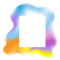 Multicolored blob fluid background with empty space for your text.