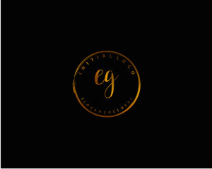 EG Initial letter logo template vector	
