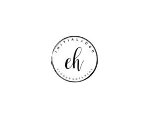 EH Initial letter logo template vector	