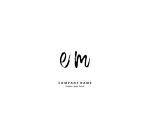 EM Initial letter logo template vector	