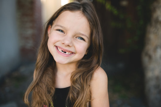 Beautiful toothless child
