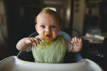 Baby food game face