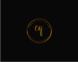EQ Initial letter logo template vector	