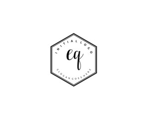 EQ Initial letter logo template vector	