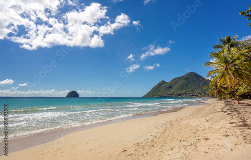 Martinique Landscape View Of The Diamond Beach Plage Du