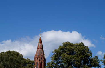 Kirchturmspitze der St. Marienkirche in Ueckermünde
