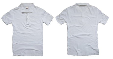 White Collared Shirt Design Template