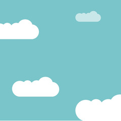 Sky blue background, vector illustration