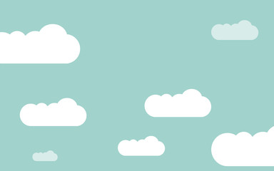 Sky background clouds vector illustration