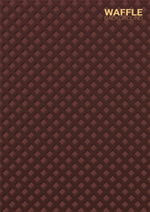 Fototapeta premium Colorful Wafer texture sweet food background. Ice cream waffle.