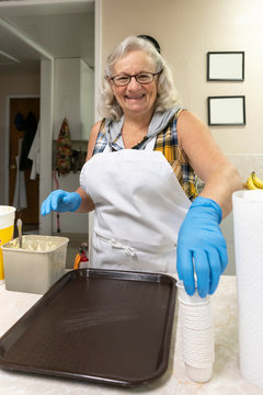 Volunteers Preparing a Community Meal