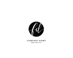 FD Initial letter logo template vector	