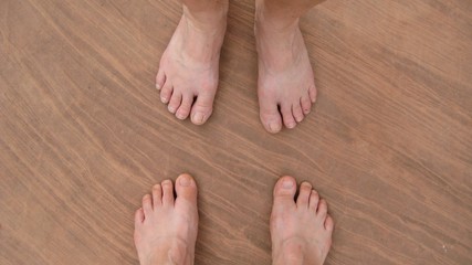Bare feet on sandstone Arches National Parc