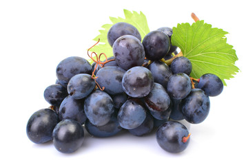 Grapes on a white background
