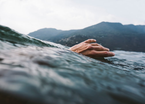 Swimming in the lake