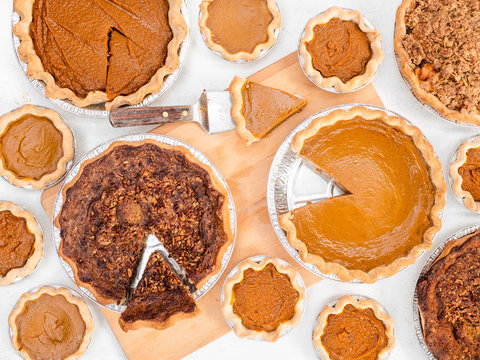 Apple, Pumpkin, and Pecan Pies for Thanksgiving