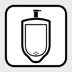 Simple Vector, Outline Icon Stye of closet, public restroom, at white background