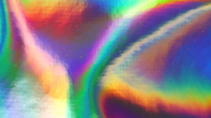 Holographic foil background. Rainbow gradient. Dynamic motion