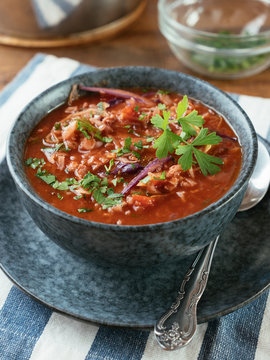 Vegan Deconstructed Cabbage Roll Soup