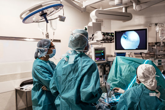 Team of Surgeons Operating in the Hospital