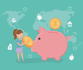 Payment online icon set design