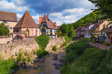 Fototapeta na wymiar Medieval village Kaysersberg. Alsace. France.