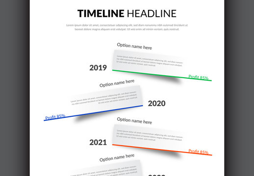 Vertical Timeline Layout with Six Options