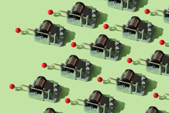 mosaic of music box mechanisms