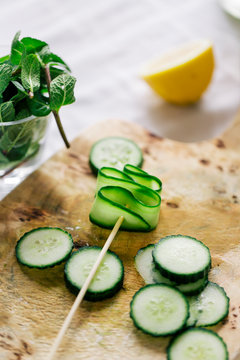 Slices of cucumber