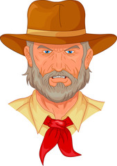 cowboy head cartoon